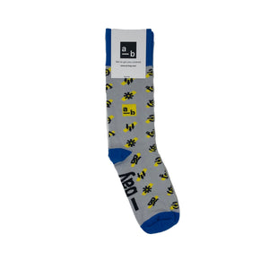 At-Bay Blue/Grey (Abstract) Socks